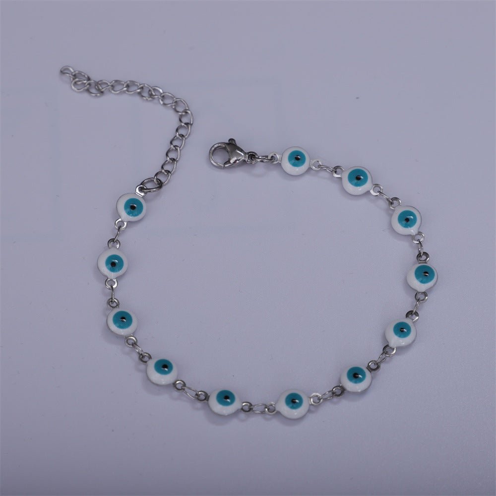 Titanium Steel Round Eye Lucky Amulet Bracelet - PratSN
