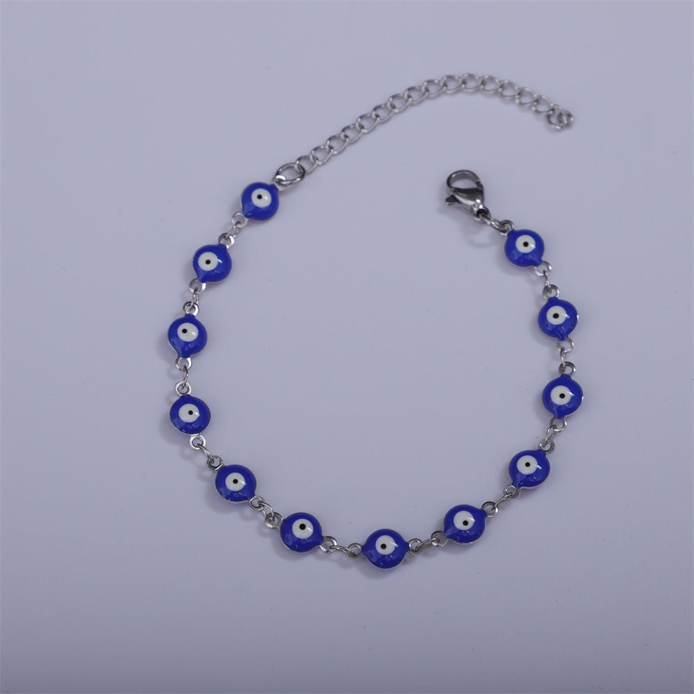 Titanium Steel Round Eye Lucky Amulet Bracelet - PratSN
