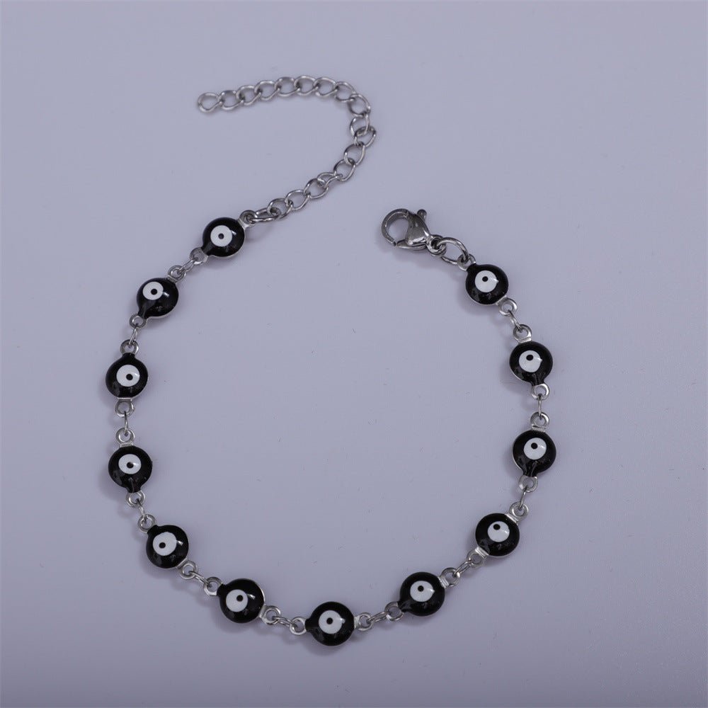 Titanium Steel Round Eye Lucky Amulet Bracelet - PratSN