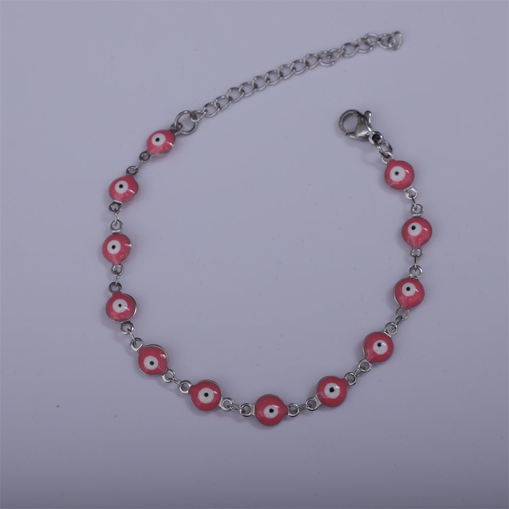 Titanium Steel Round Eye Lucky Amulet Bracelet - PratSN
