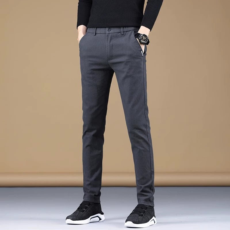 Trendy Men's Spring and Autumn Black Sports Casual Pants - PratSN