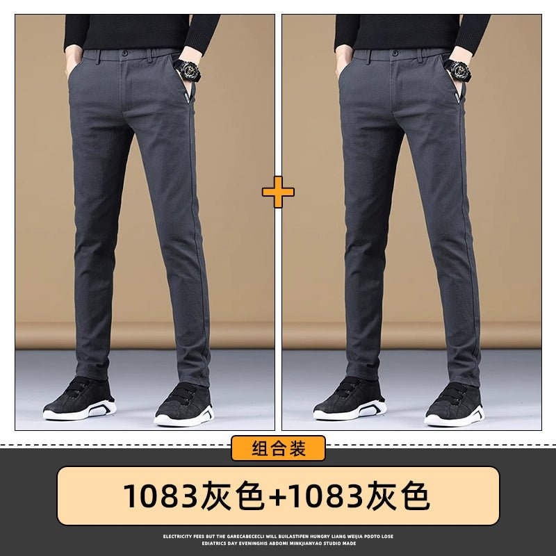 Trendy Men's Spring and Autumn Black Sports Casual Pants - PratSN