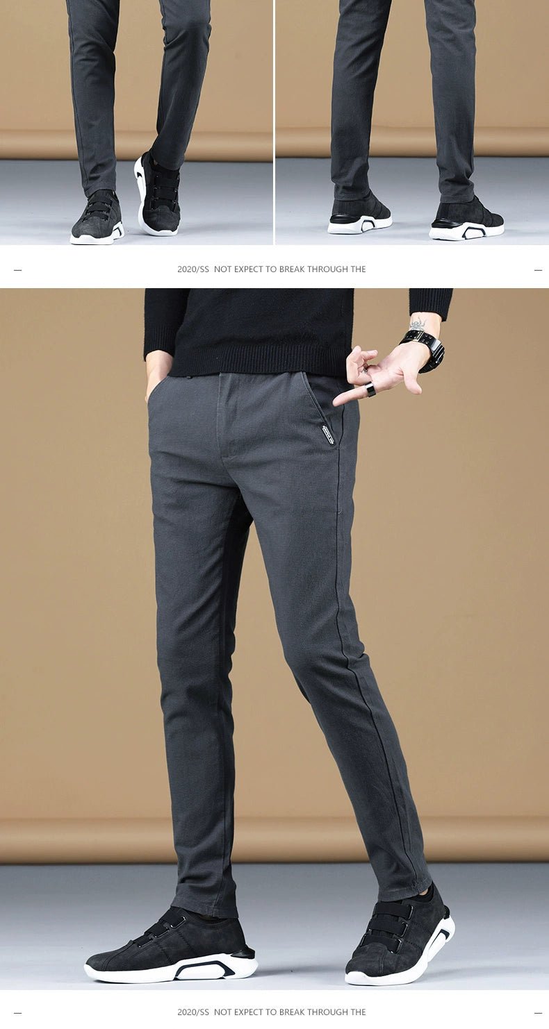 Trendy Men's Spring and Autumn Black Sports Casual Pants - PratSN