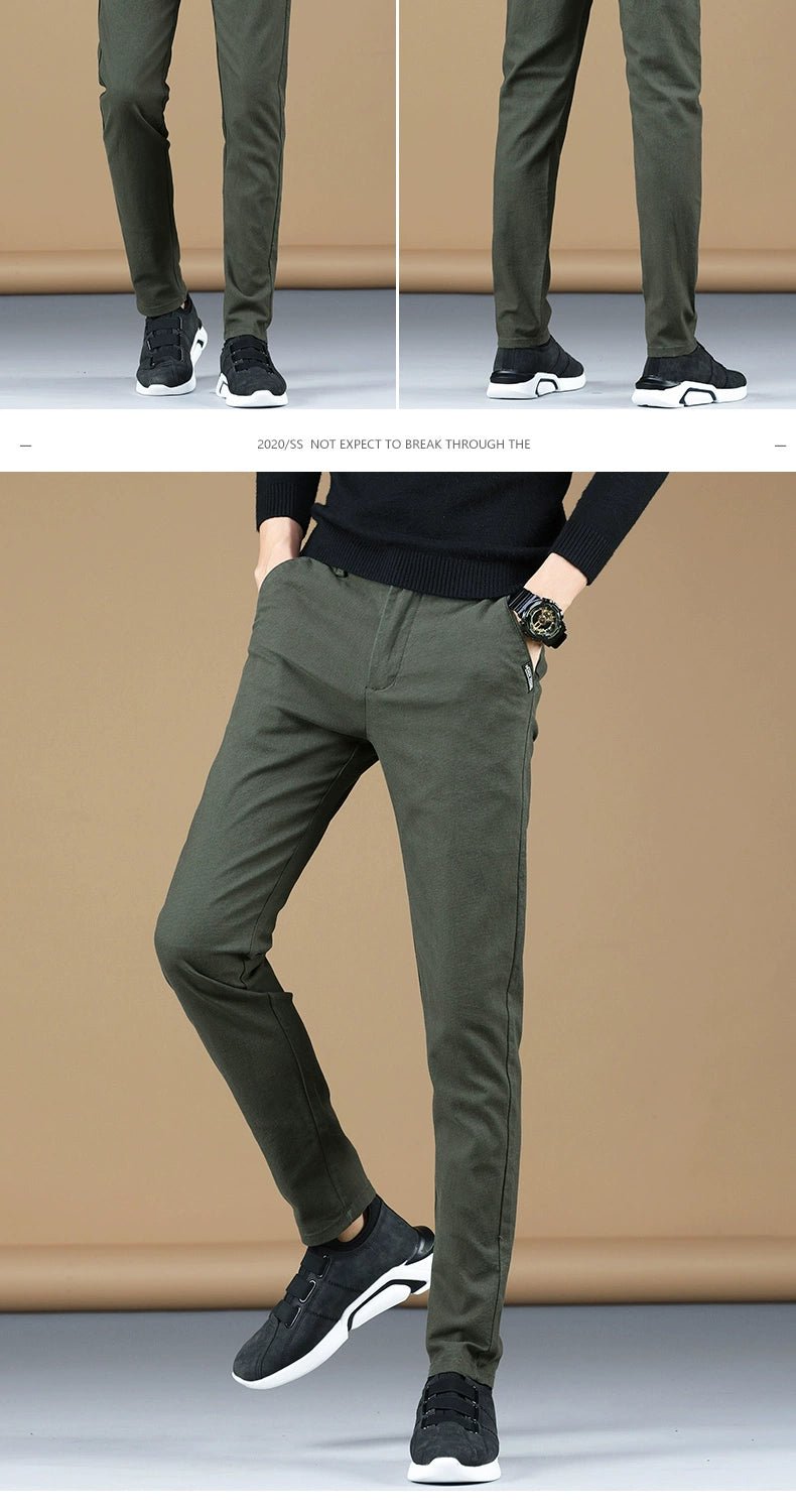 Trendy Men's Spring and Autumn Black Sports Casual Pants - PratSN