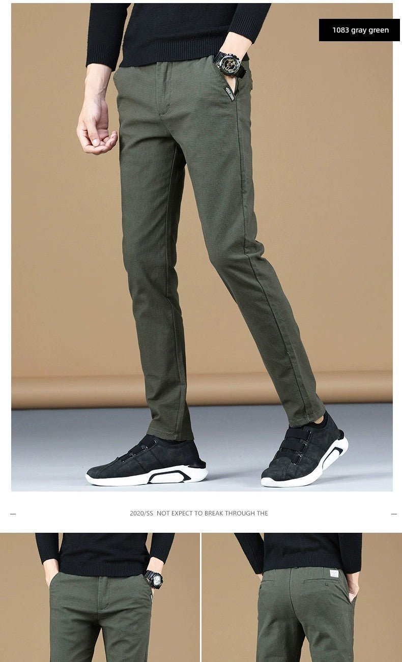 Trendy Men's Spring and Autumn Black Sports Casual Pants - PratSN
