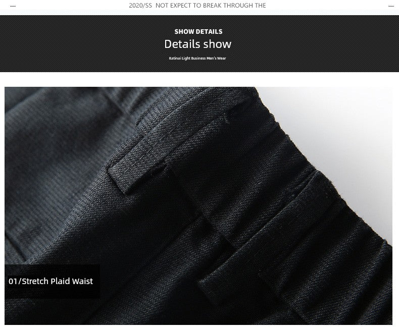 Trendy Men's Spring and Autumn Black Sports Casual Pants - PratSN