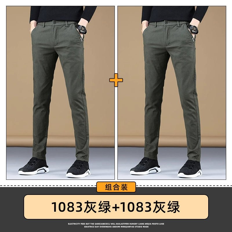 Trendy Men's Spring and Autumn Black Sports Casual Pants - PratSN