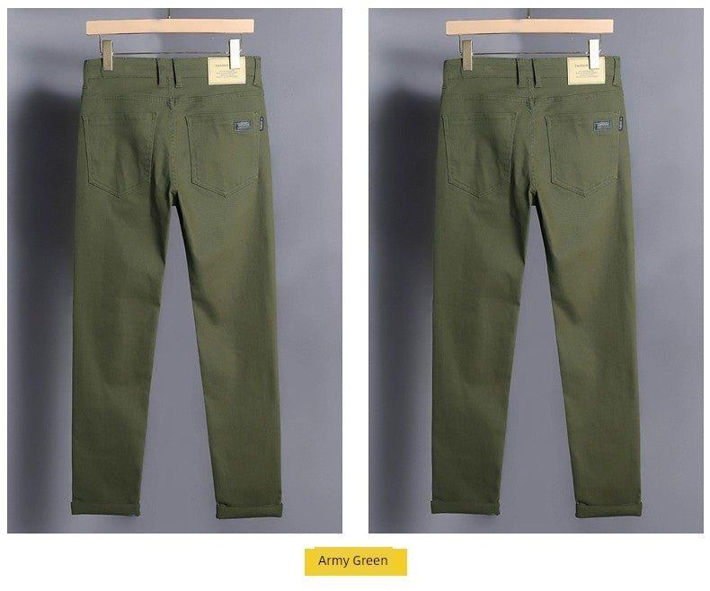 Trendy Plus Size Stretch Pure Color Breathable Autumn and Winter Jeans - PratSN