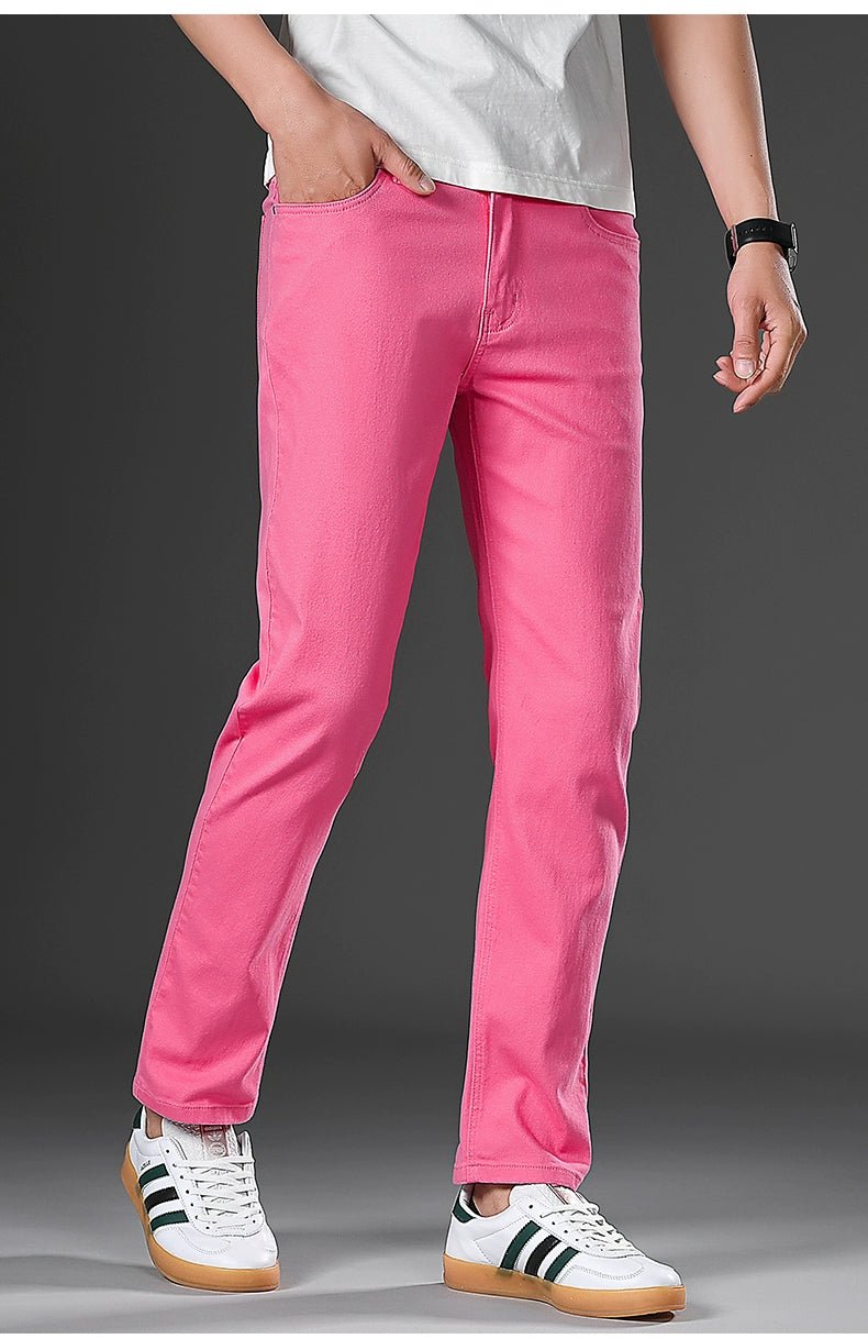 Trendy Plus Size Stretch Pure Color Breathable Autumn and Winter Jeans - PratSN