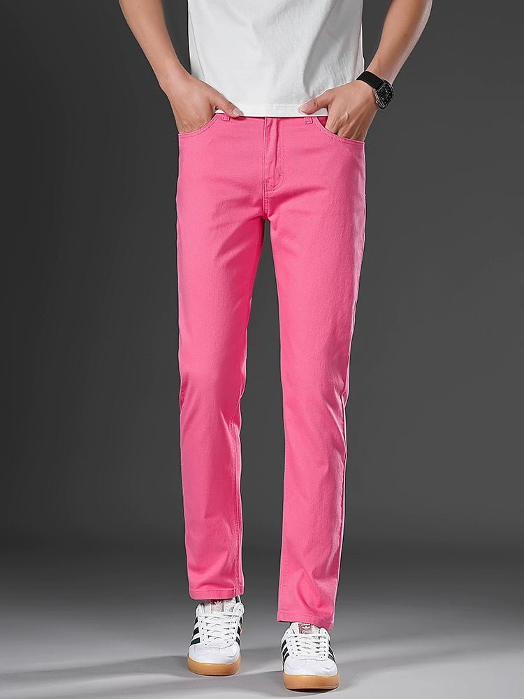 Trendy Plus Size Stretch Pure Color Breathable Autumn and Winter Jeans - PratSN
