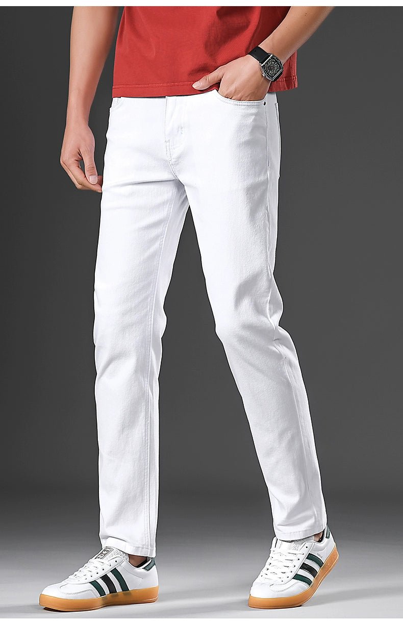 Trendy Plus Size Stretch Pure Color Breathable Autumn and Winter Jeans - PratSN