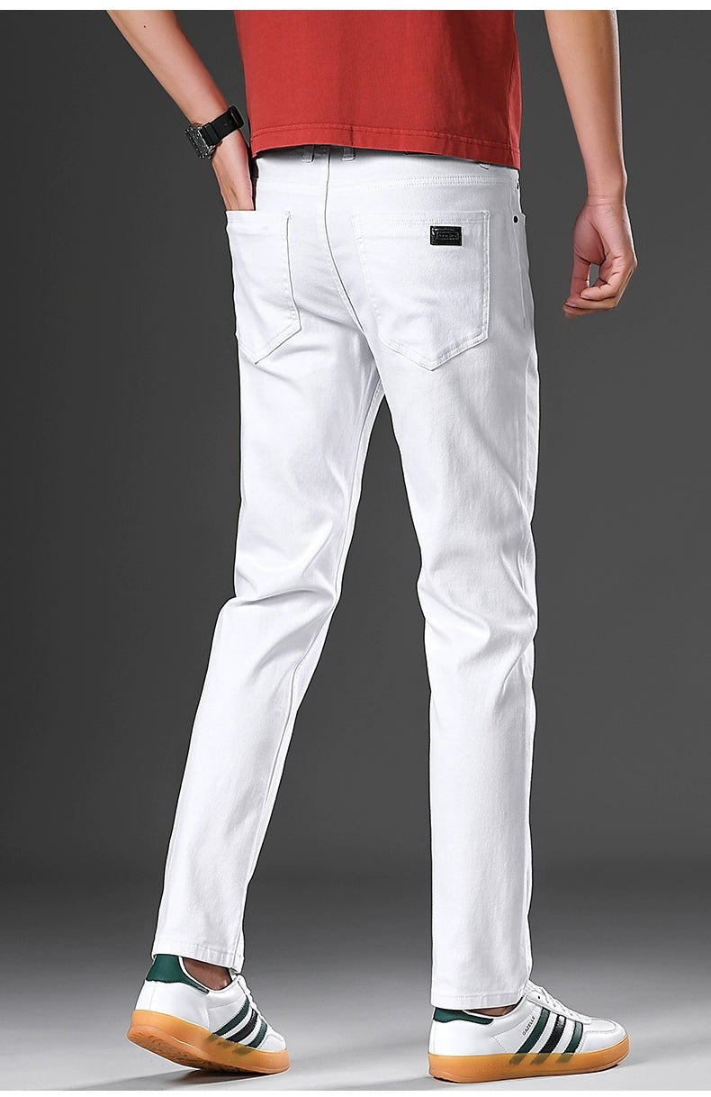 Trendy Plus Size Stretch Pure Color Breathable Autumn and Winter Jeans - PratSN