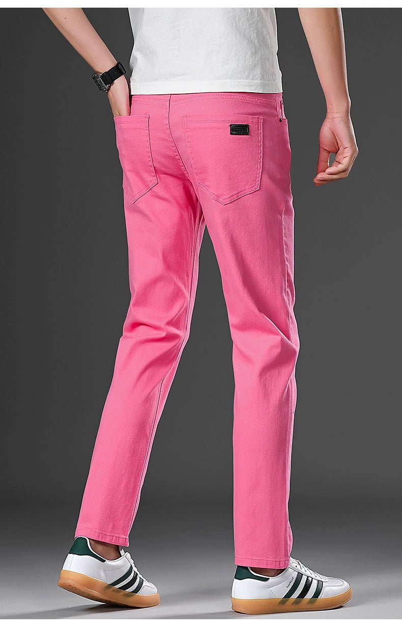 Trendy Plus Size Stretch Pure Color Breathable Autumn and Winter Jeans - PratSN