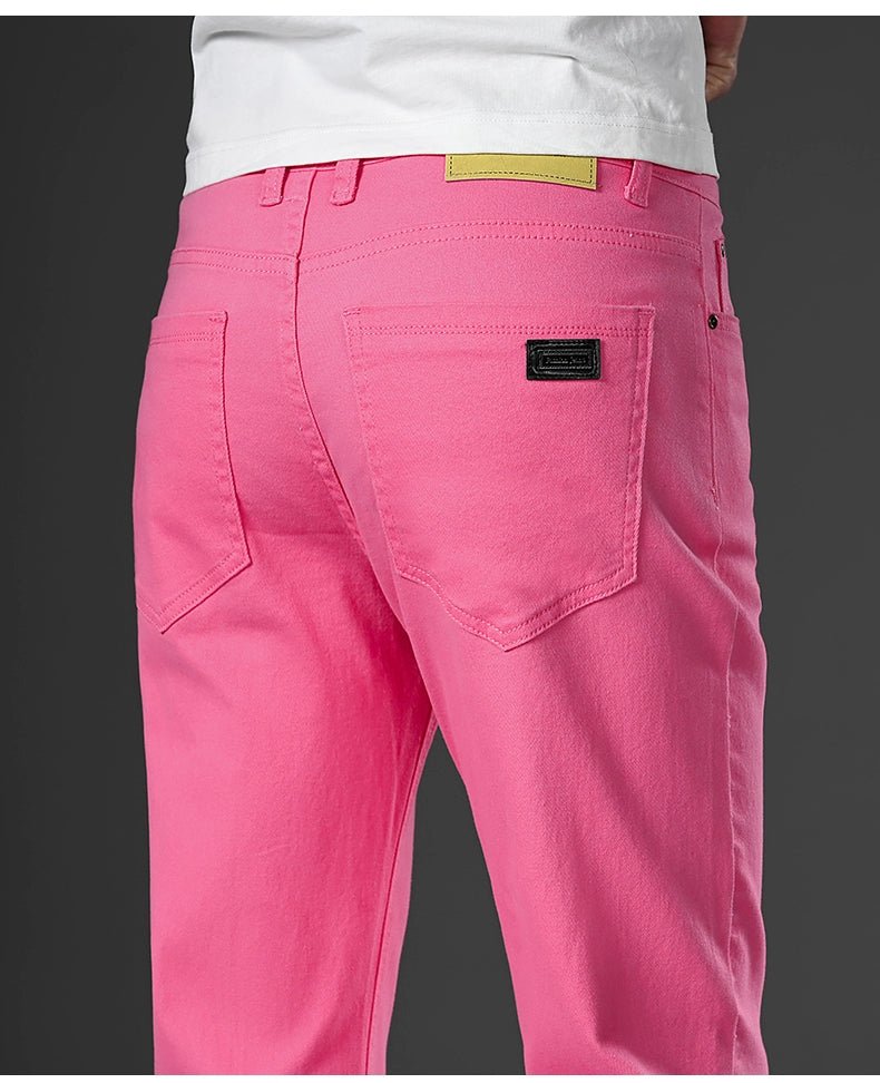 Trendy Plus Size Stretch Pure Color Breathable Autumn and Winter Jeans - PratSN