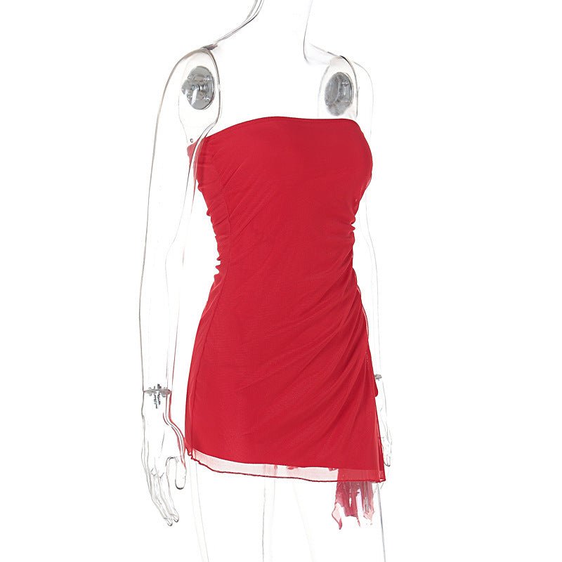 Tube - top Split Dress Summer Ins Fashion Backless Short Dresses For Women - PratSN