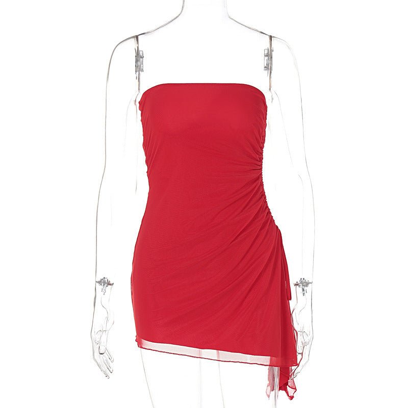 Tube - top Split Dress Summer Ins Fashion Backless Short Dresses For Women - PratSN