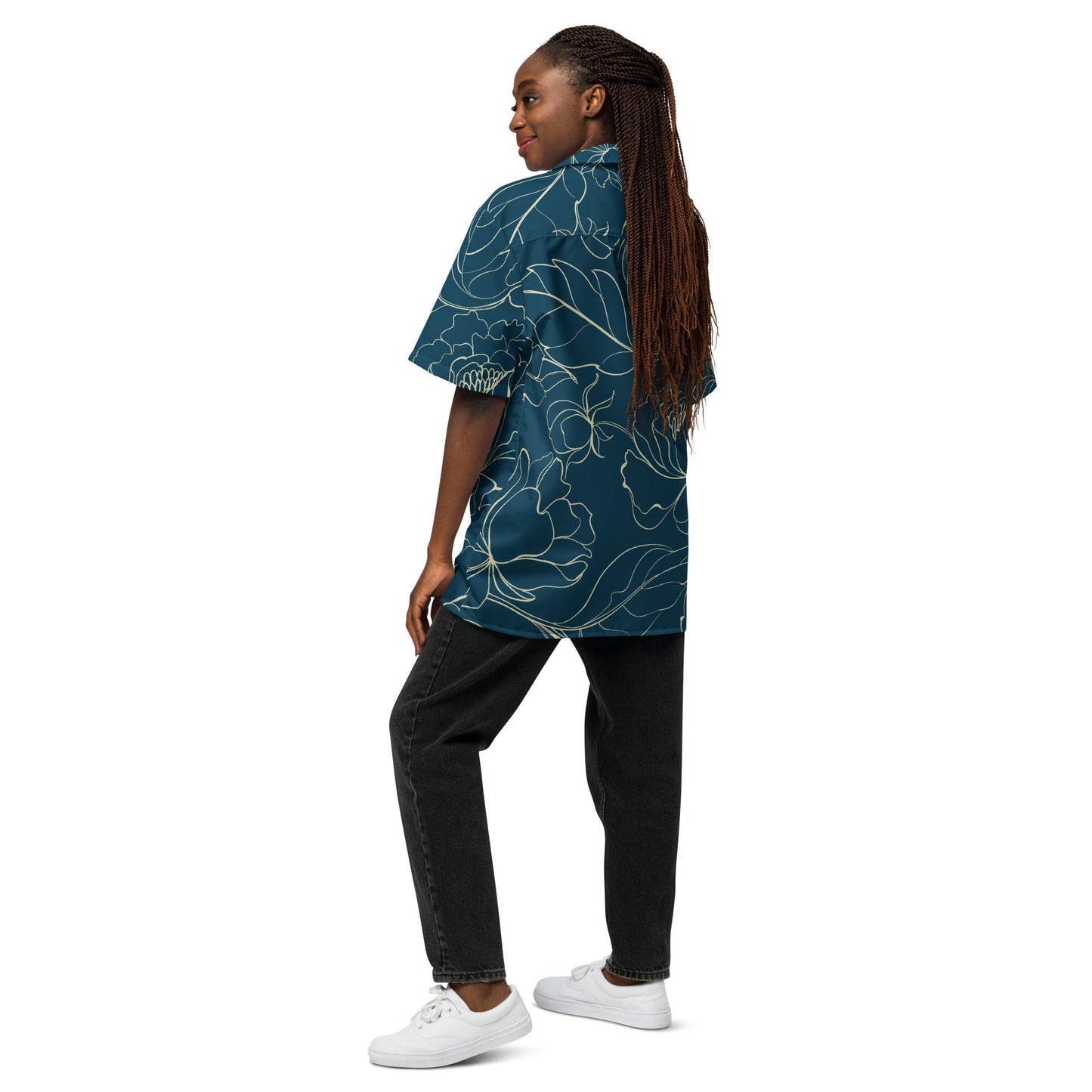 Unique Sharpa blue Button shirt - unisex floral shirt | Unisex Button shirts - PratSN