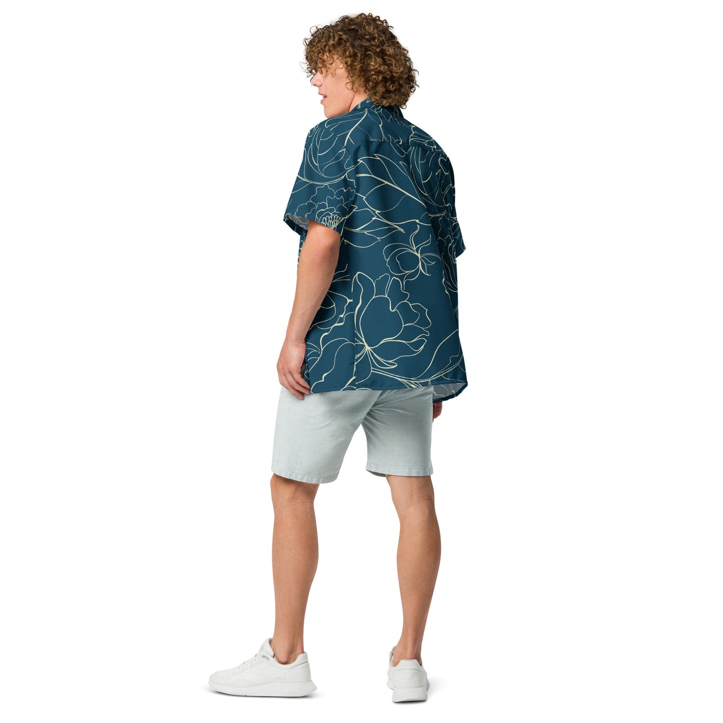 Unique Sharpa blue Button shirt - unisex floral shirt | Unisex Button shirts - PratSN