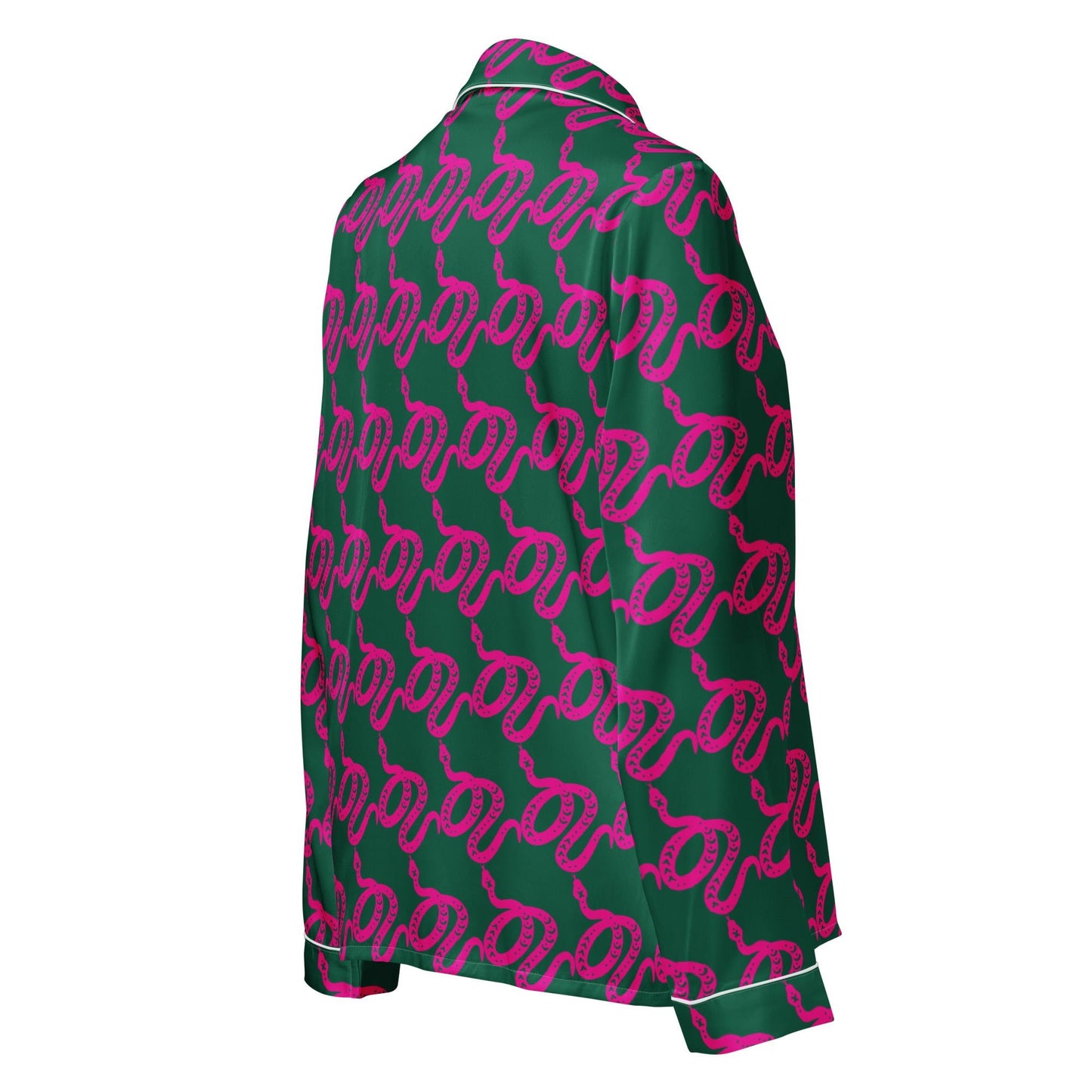 Unique Women’s Sleepwear - All - Over Print Long Sleeve Pajama Top - PratSN