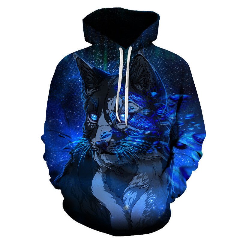 Unisex 3D Digital Print Hooded Couple Sweatshirt - PratSN