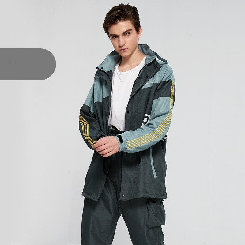 Unisex Adult Reflective And Breathable Raincoat And Rain Pants Suit - PratSN