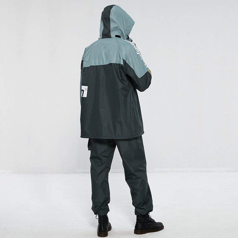 Unisex Adult Reflective And Breathable Raincoat And Rain Pants Suit - PratSN