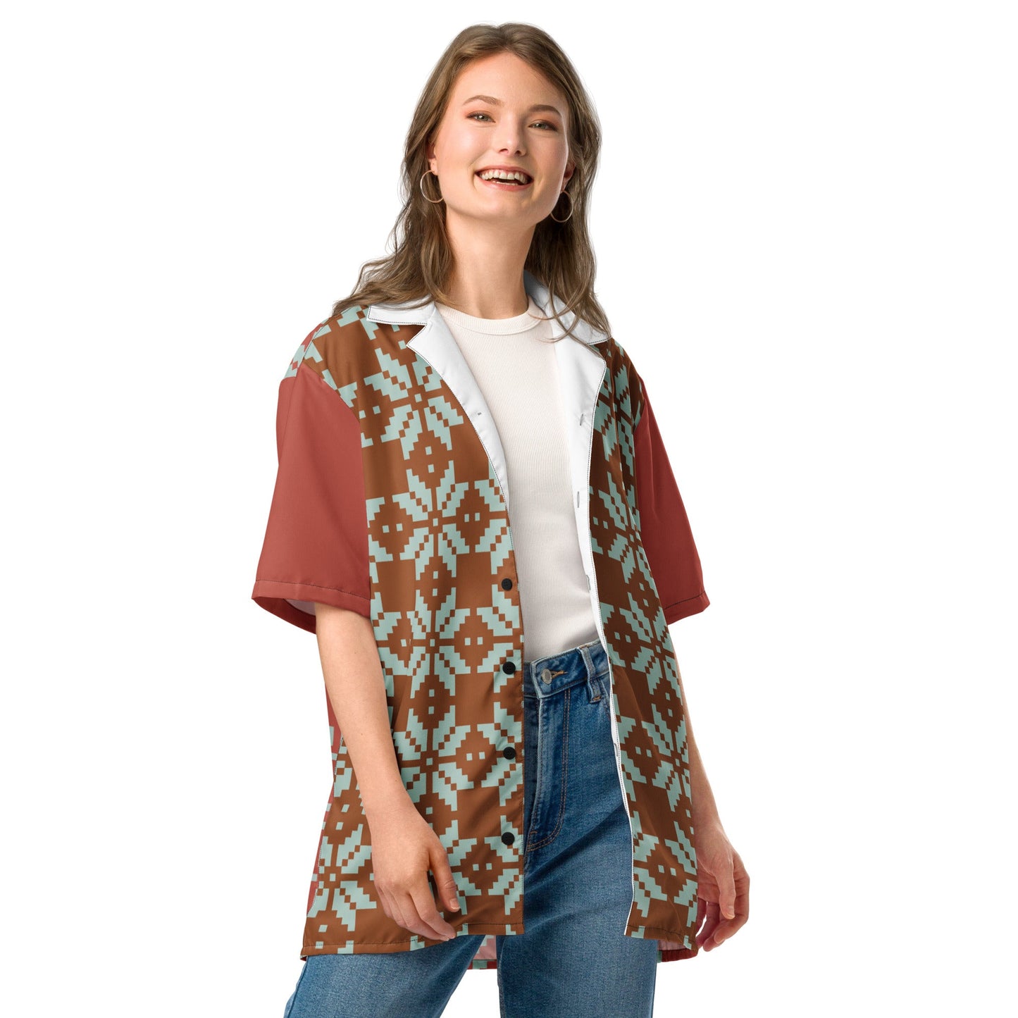 Unisex button shirt, Summer Casual Shirt, Floral Printed Shirts - PratSN