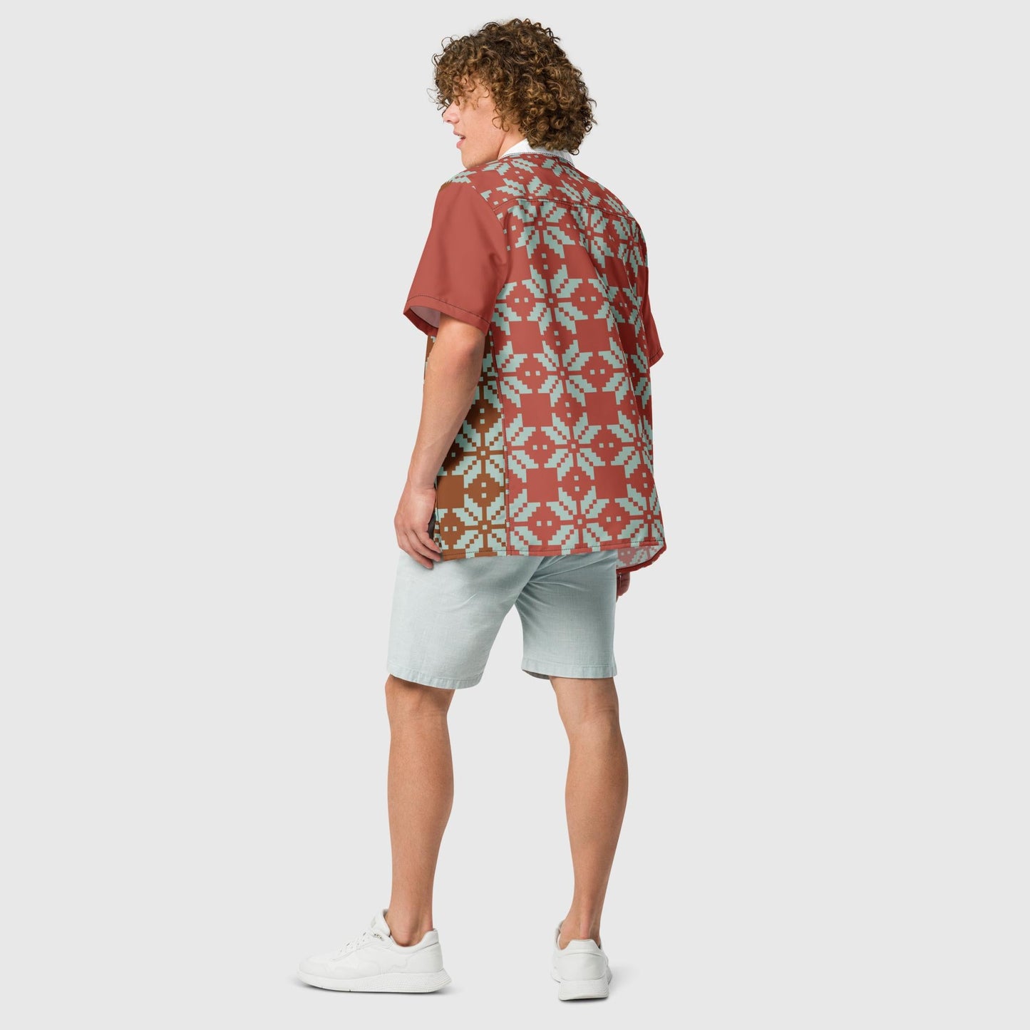 Unisex button shirt, Summer Casual Shirt, Floral Printed Shirts, Short Sleeve, Beach Shorts Shirts - PratSN