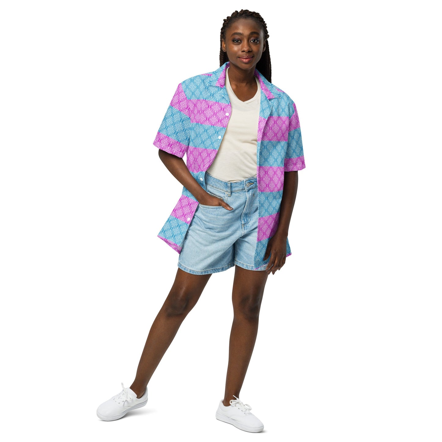 Unisex button shirt, Summer Shirt, Unisex Beach Shirt, Casual Shirt, Short Sleeve button Down shirt - PratSN
