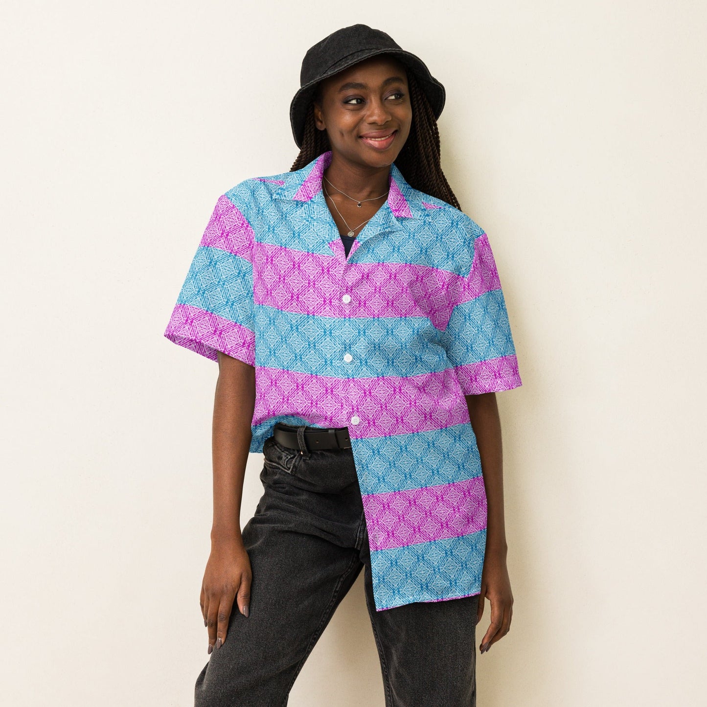 Unisex button shirt, Summer Shirt, Unisex Beach Shirt, Casual Shirt, Short Sleeve button Down shirt - PratSN