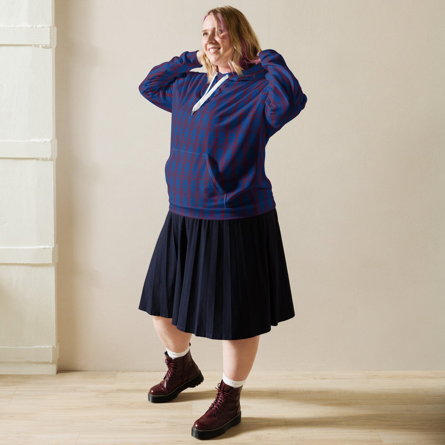 Unisex Hoodie festive pattern, christmas pattern - PratSN