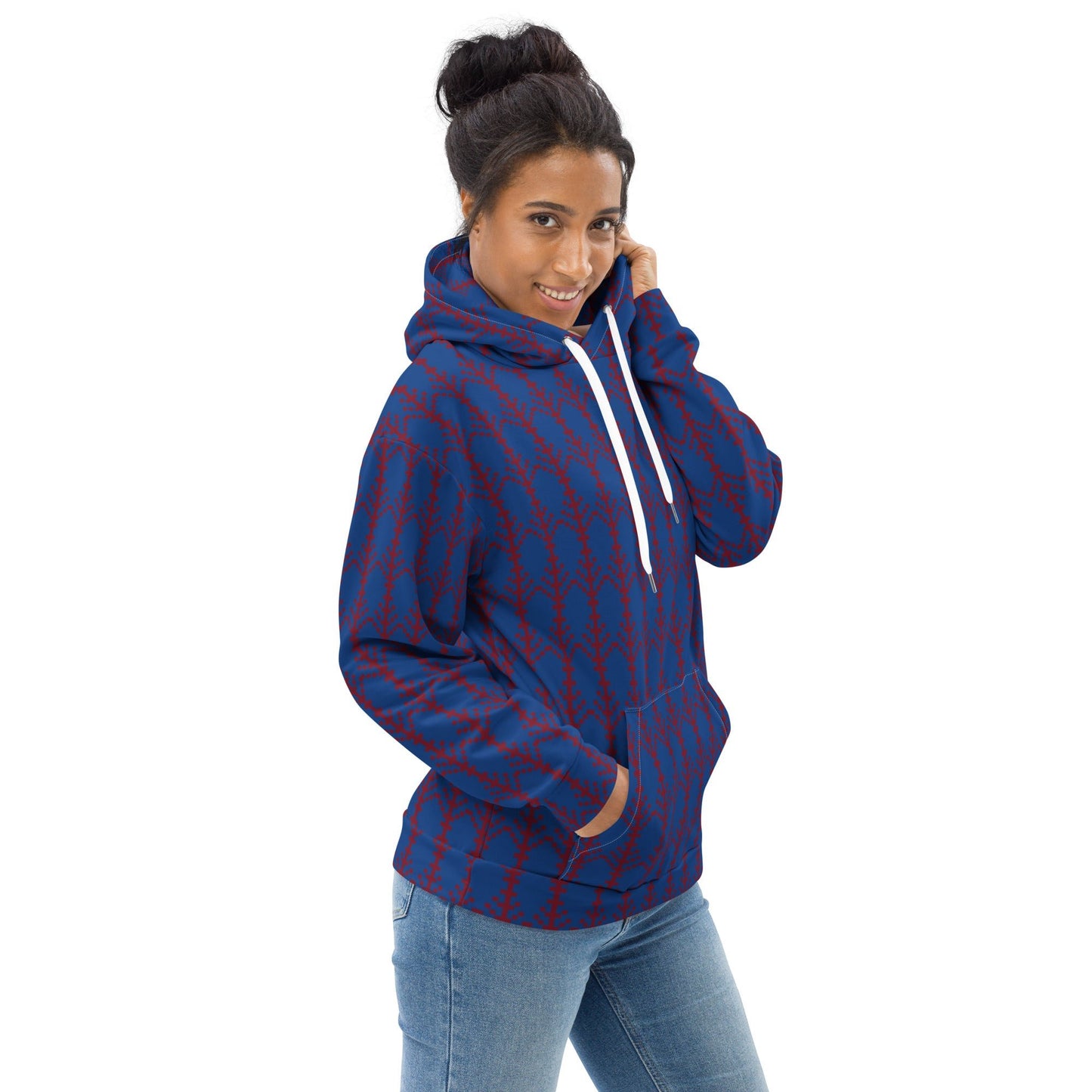 Unisex Hoodie festive pattern, christmas pattern - PratSN