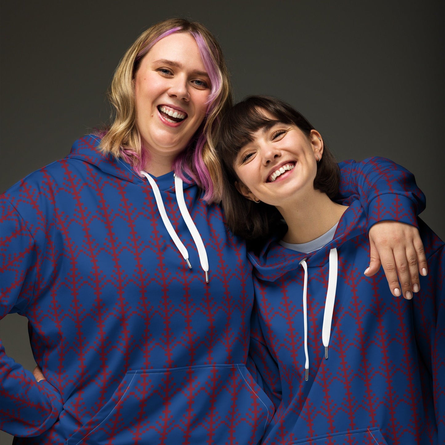 Unisex Hoodie festive pattern, christmas pattern - PratSN