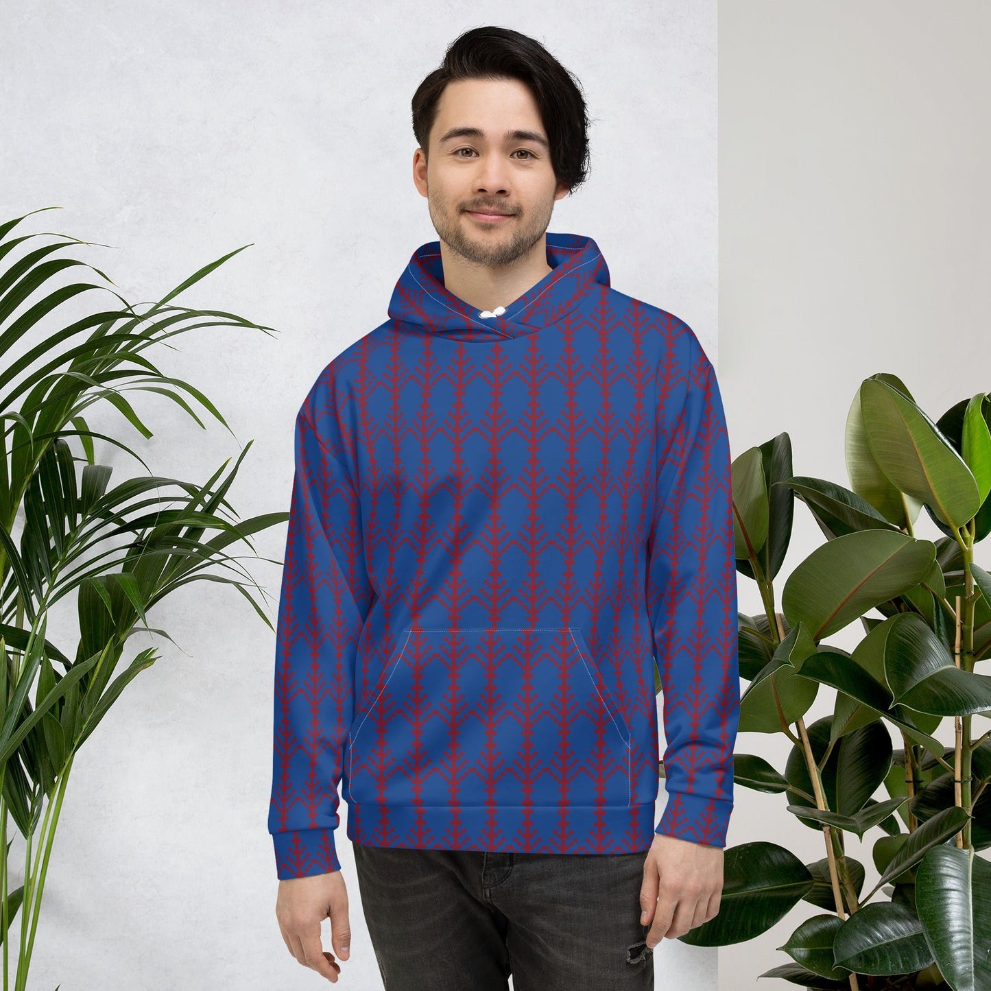 Unisex Hoodie festive pattern, christmas pattern - PratSN