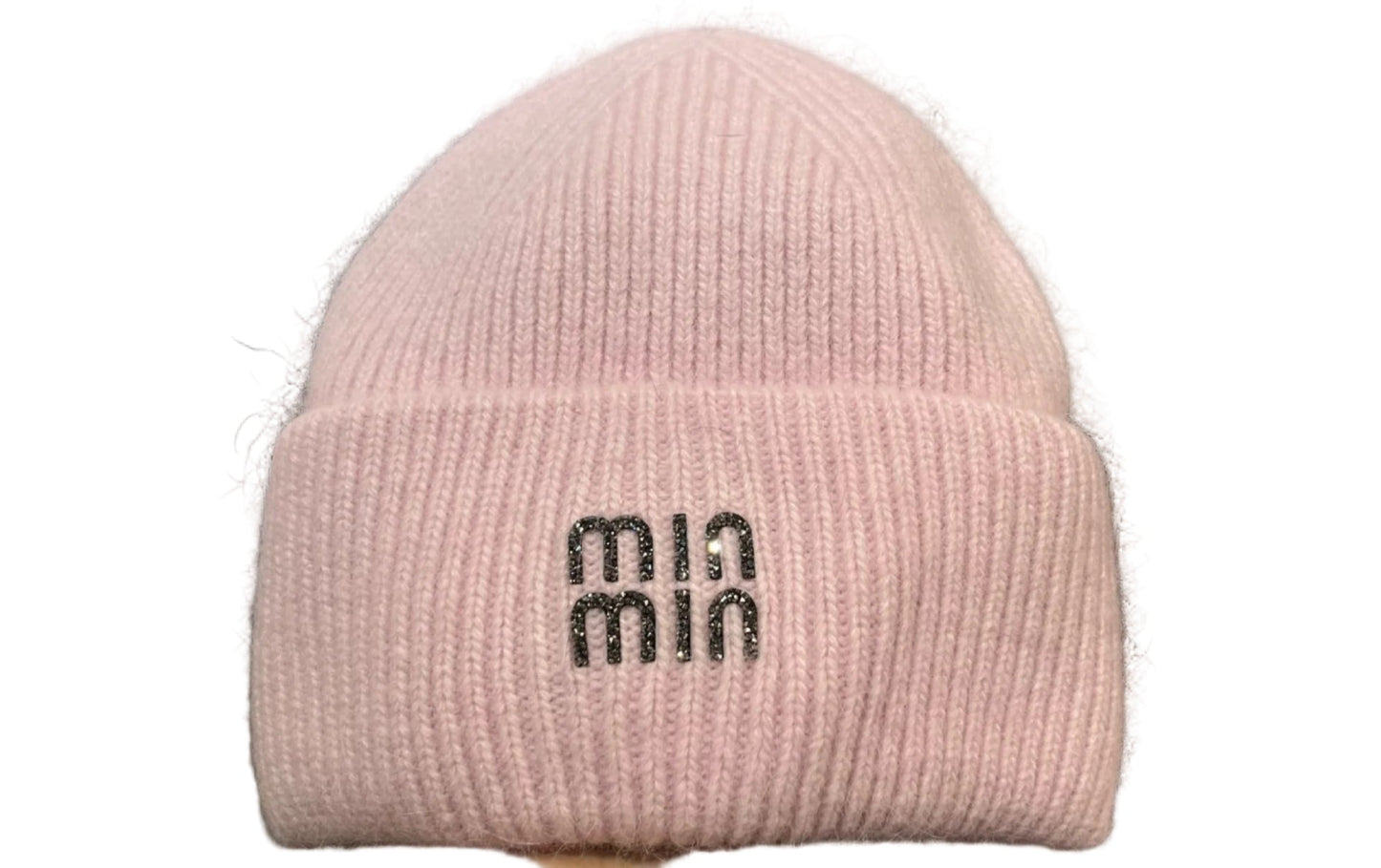 Unisex Luxury rhinestone Letters Fashion Winter hats for men and women Real rabbit fur wool Skullies Beanies Knit hats for men and wome - PratSN