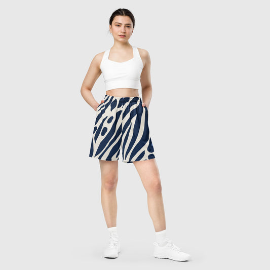 Unisex mesh shorts, Blue and white Mesh shorts, Abstract pattern, Workout Shorts, Gym Yoga shorts, Mesh shorts for Men, Mesh Shorts for women, Men's Athletic Shorts - PratSN