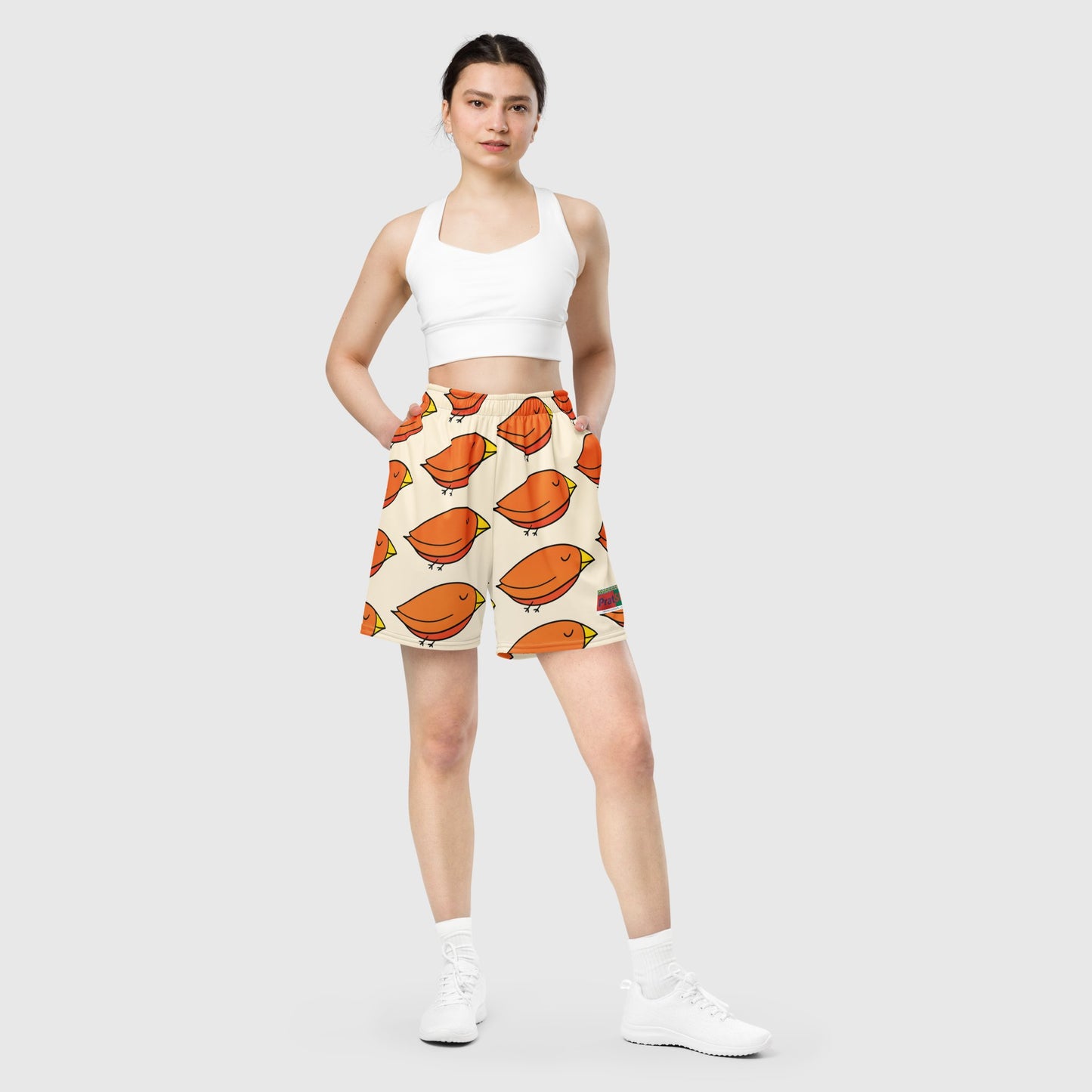 Unisex mesh shorts, Orange - Yellow Mesh shorts, Geometric pattern, Workout Shorts, Gym Yoga shorts, Mesh shorts for Men, Mesh Shorts for women, Women mesh shorts, Men's Athletic Shorts - PratSN