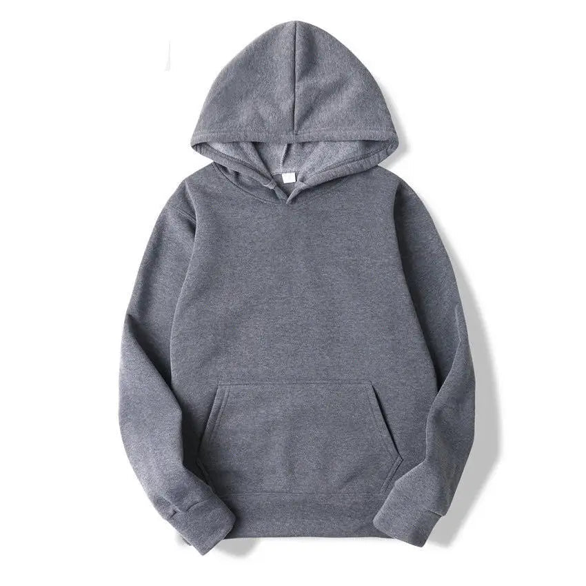 Unisex Plain Pullover Fleece Hoodies Sweatshirt - PratSN