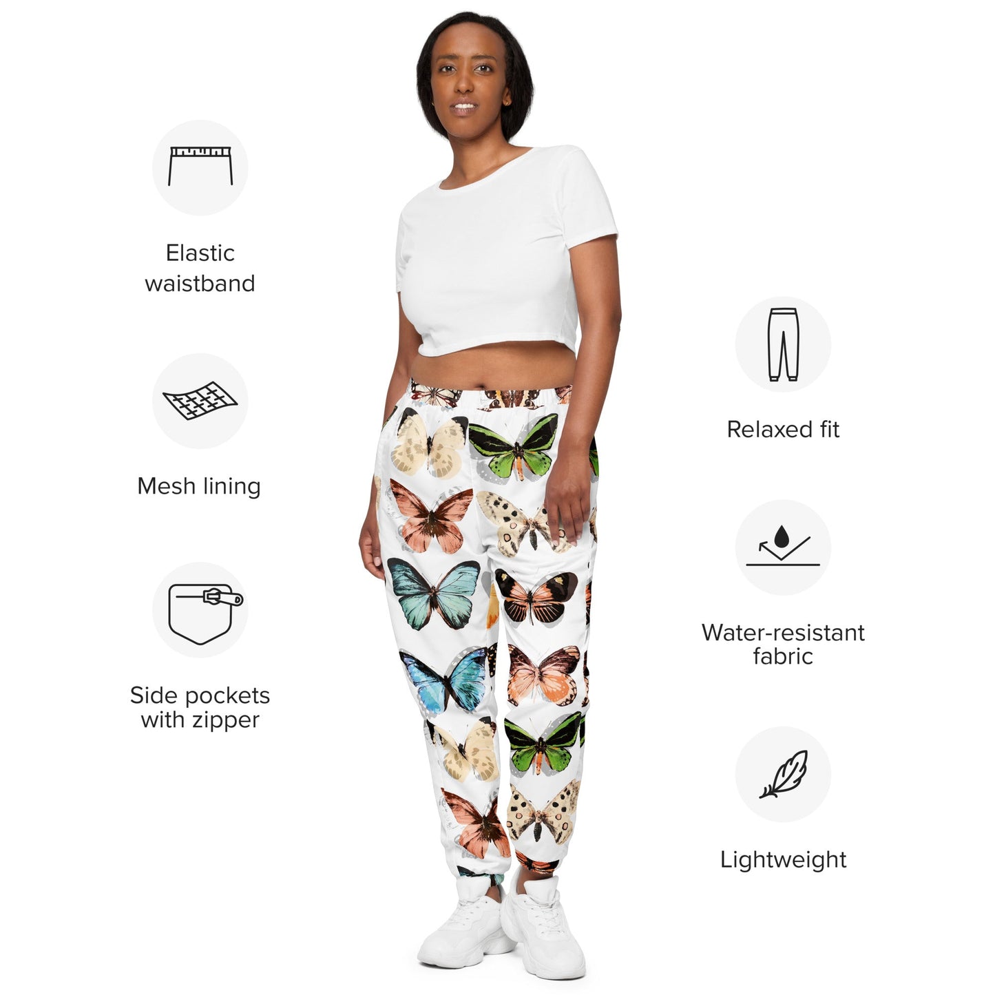 Unisex track pants, Beautiful Butterflies Pattern - PratSN