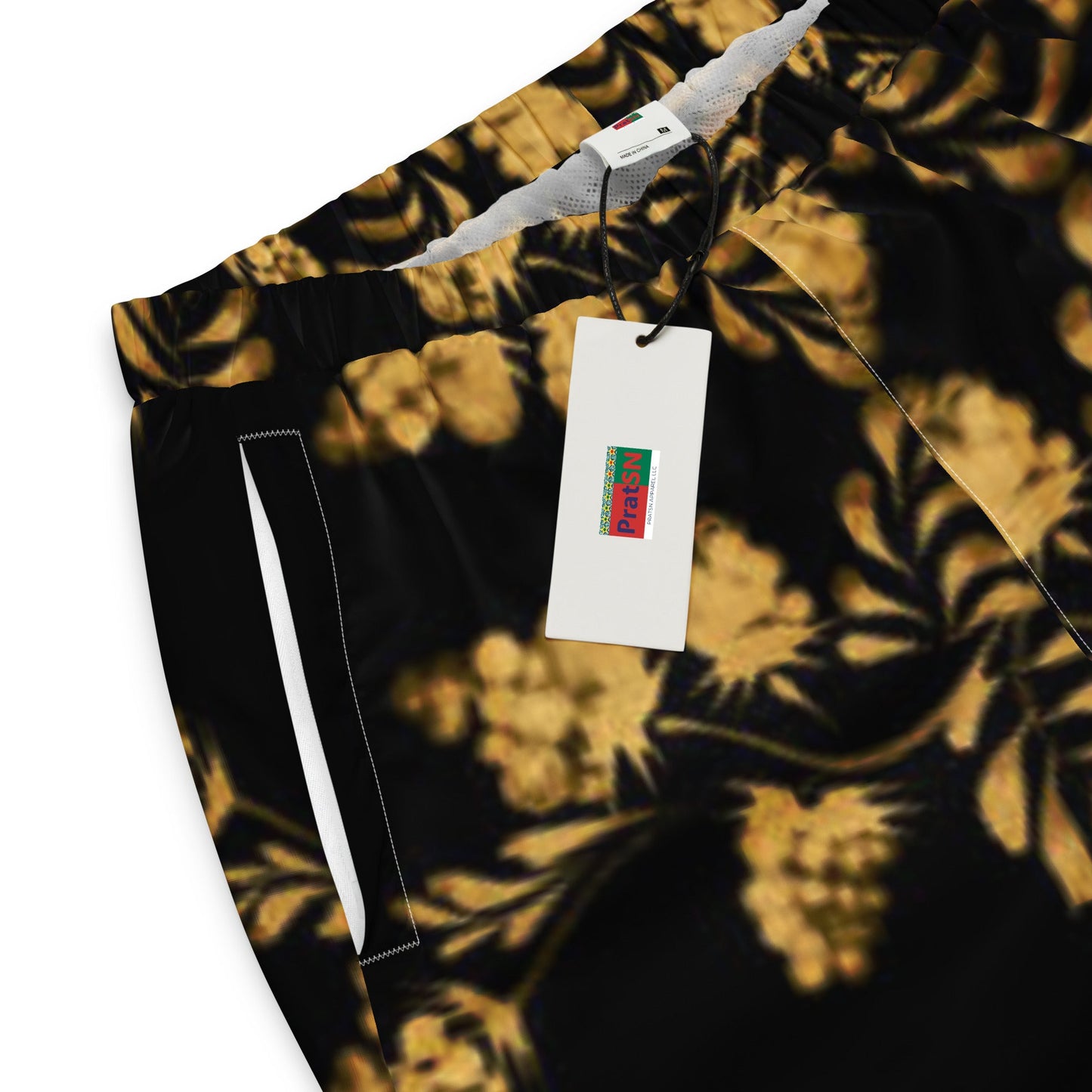 Unisex track pants. Black and Gold Color Pants - PratSN