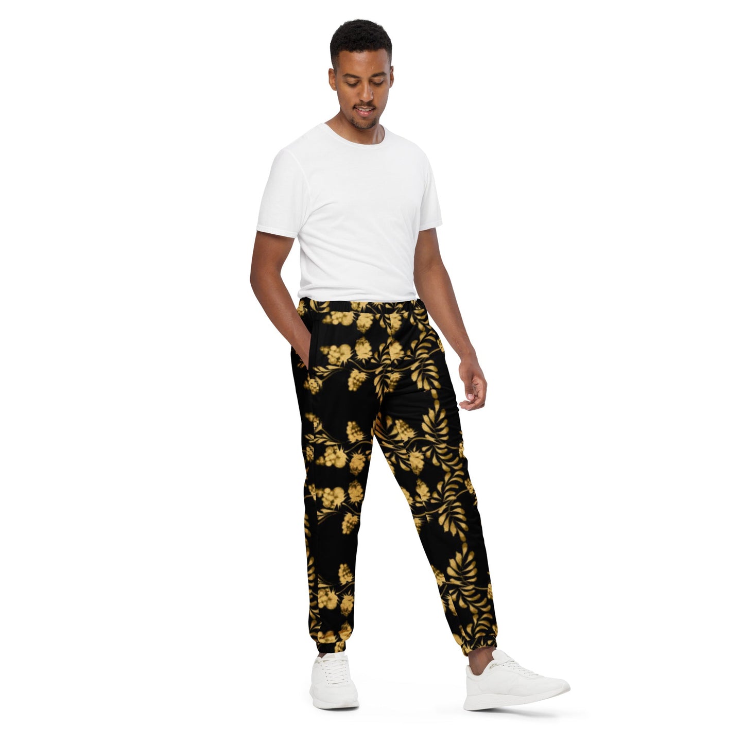 Unisex track pants. Black and Gold Color Pants - PratSN