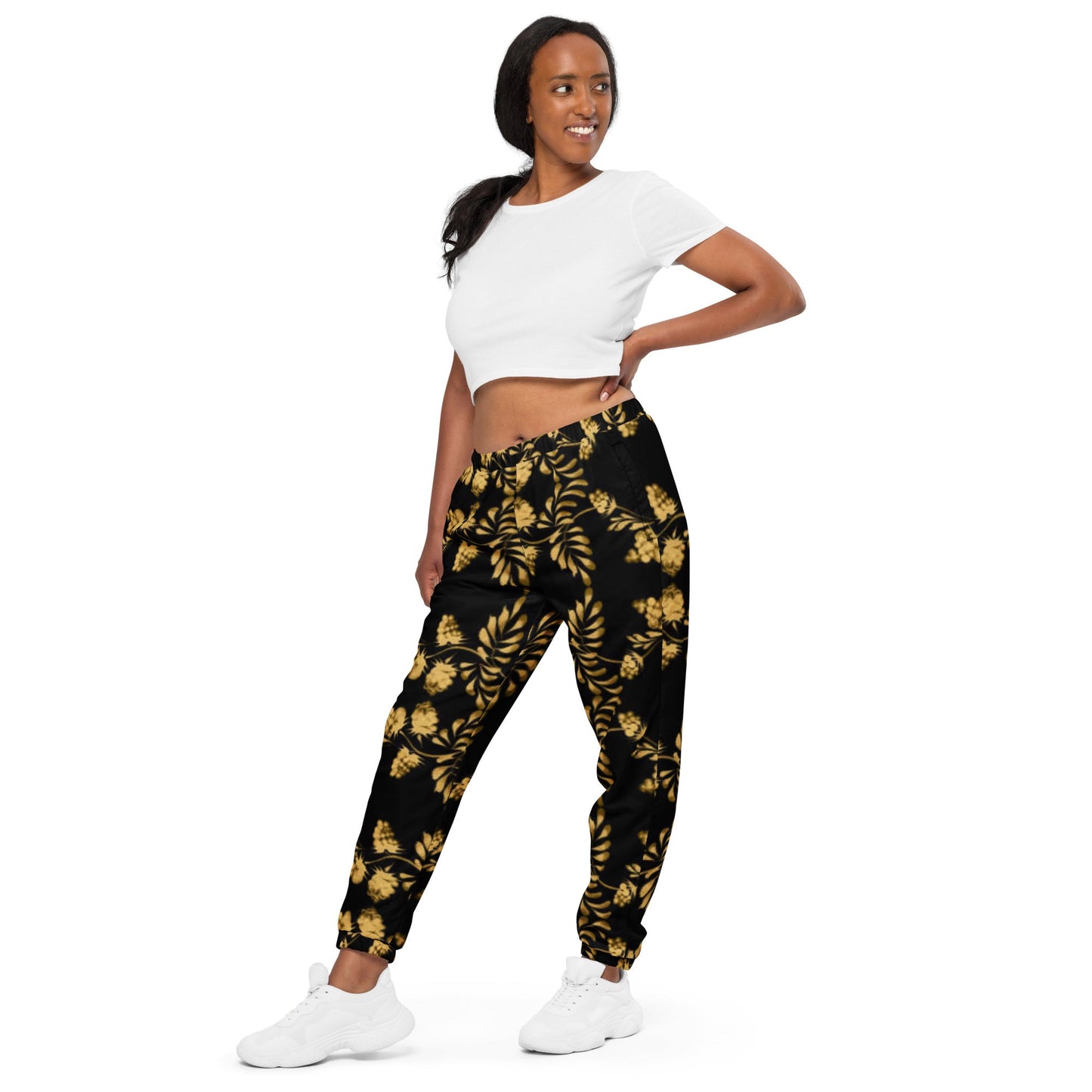 Unisex track pants. Black and Gold Color Pants - PratSN