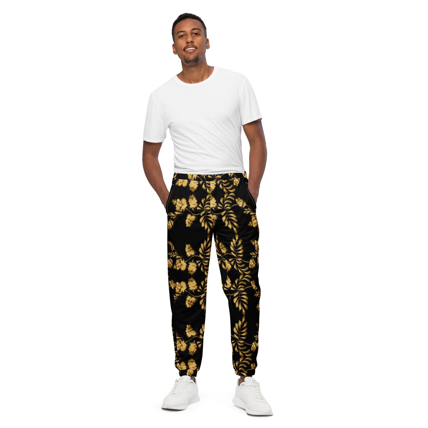 Unisex track pants. Black and Gold Color Pants - PratSN