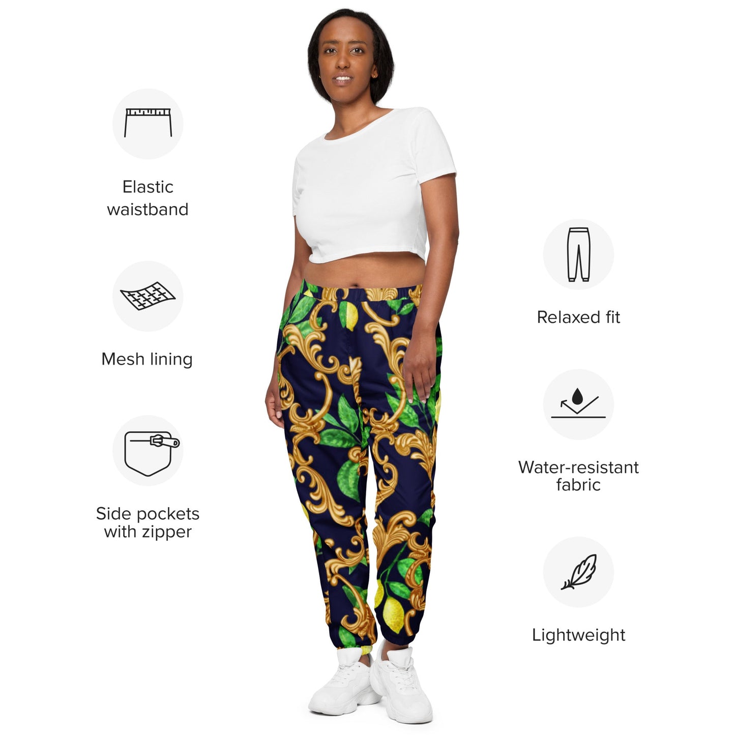 Unisex track pants, gold and green pants - PratSN