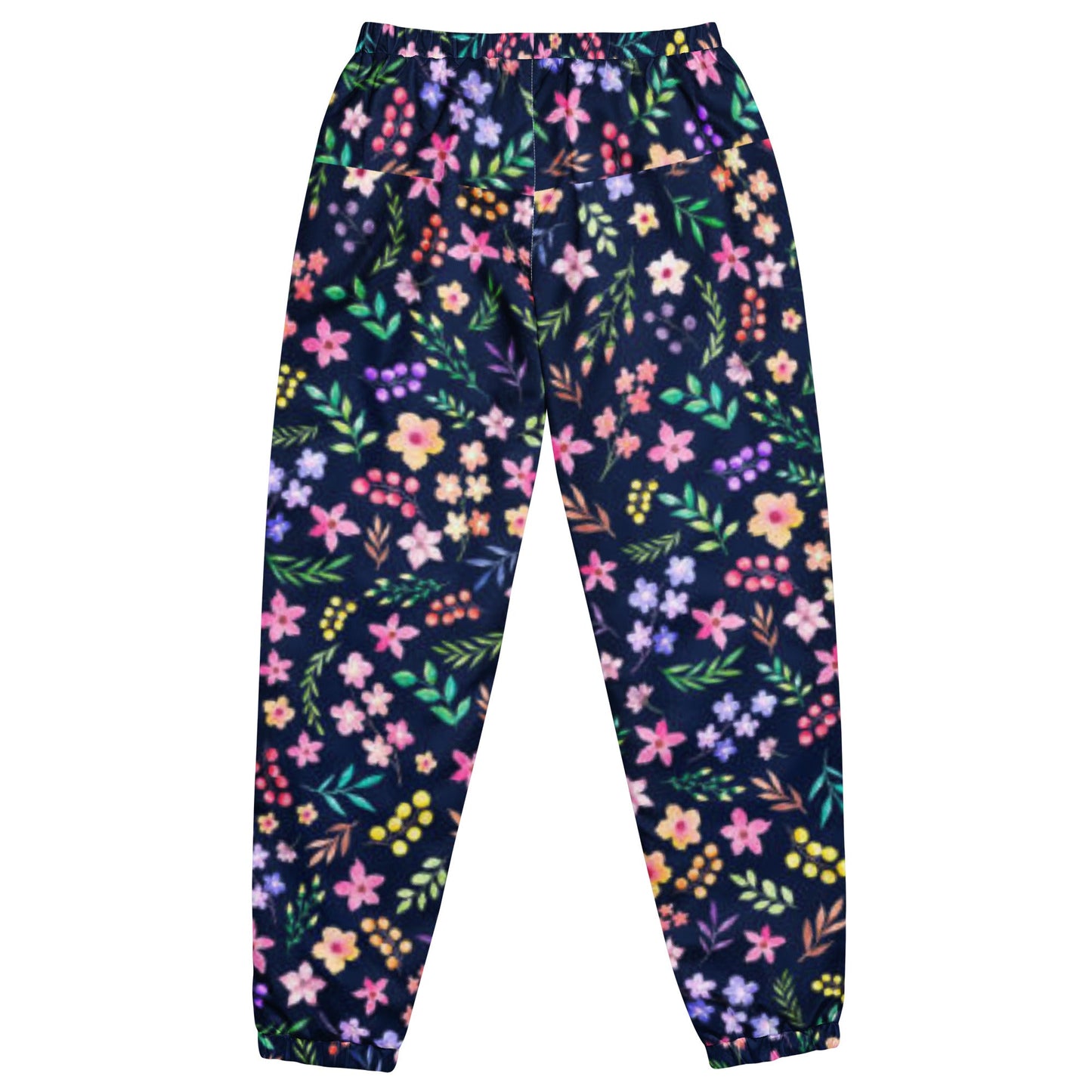 Unisex track pants, Women's Floral Pants, Blue Pants - PratSN