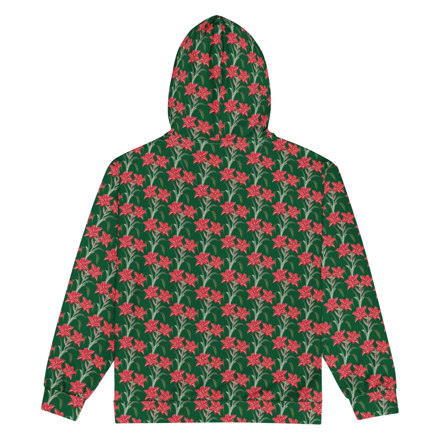 Unisex zip hoodie Botanical Print Hoodie - Gender Neutral Zip - Up - PratSN
