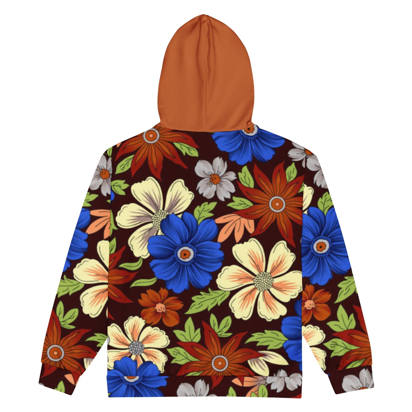 Unisex zip hoodie Botanical Print Hoodie - Gender Neutral Zip - Up - PratSN