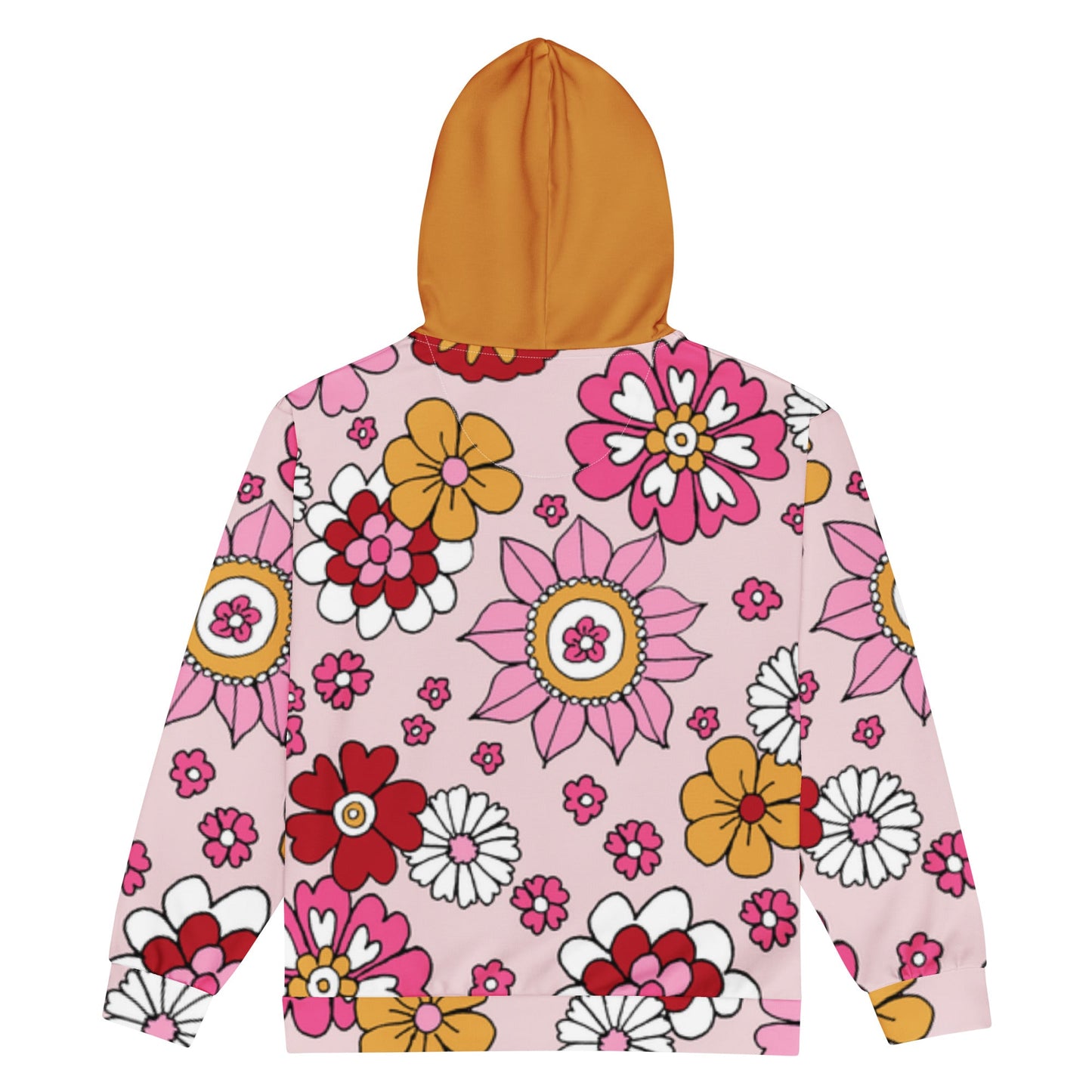 Unisex zip hoodie Botanical Print Hoodie - Gender Neutral Zip - Up - PratSN