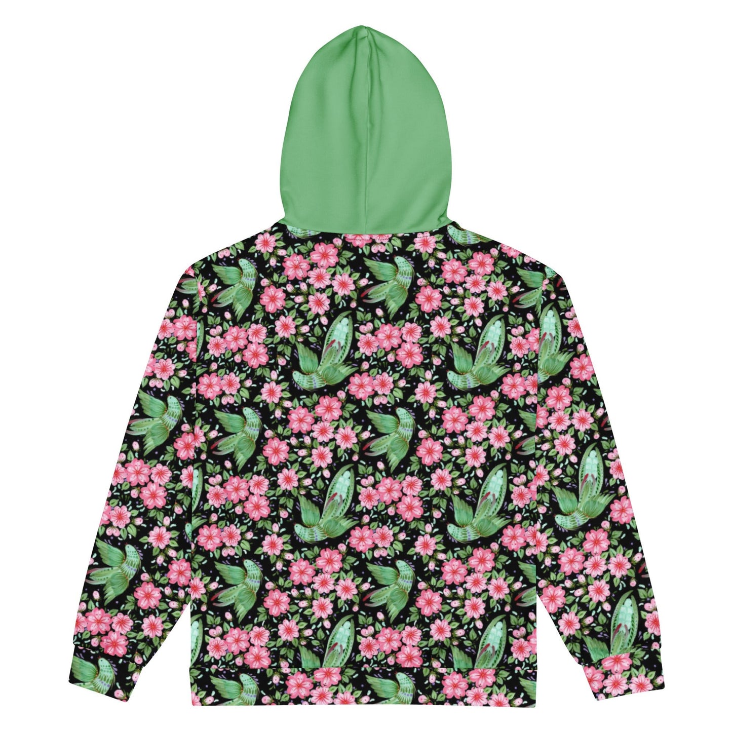 Unisex zip hoodie Botanical Print Hoodie - Gender Neutral Zip - Up - PratSN