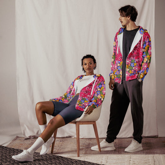 Unisex zip hoodie, Floral hoodie, Streetwear - PratSN